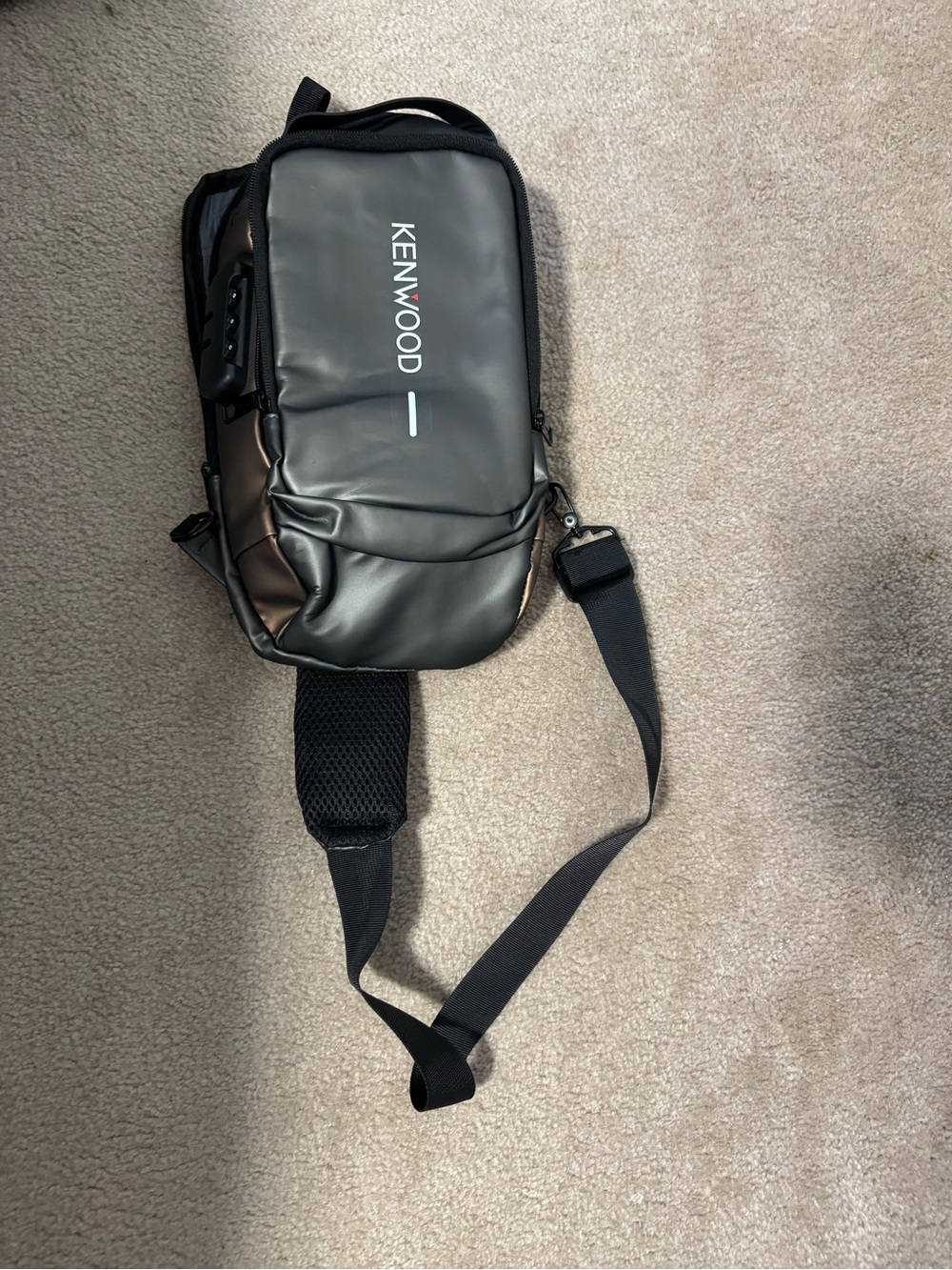 Kenwood Black and Brown Men’s Sling Belt Bag
